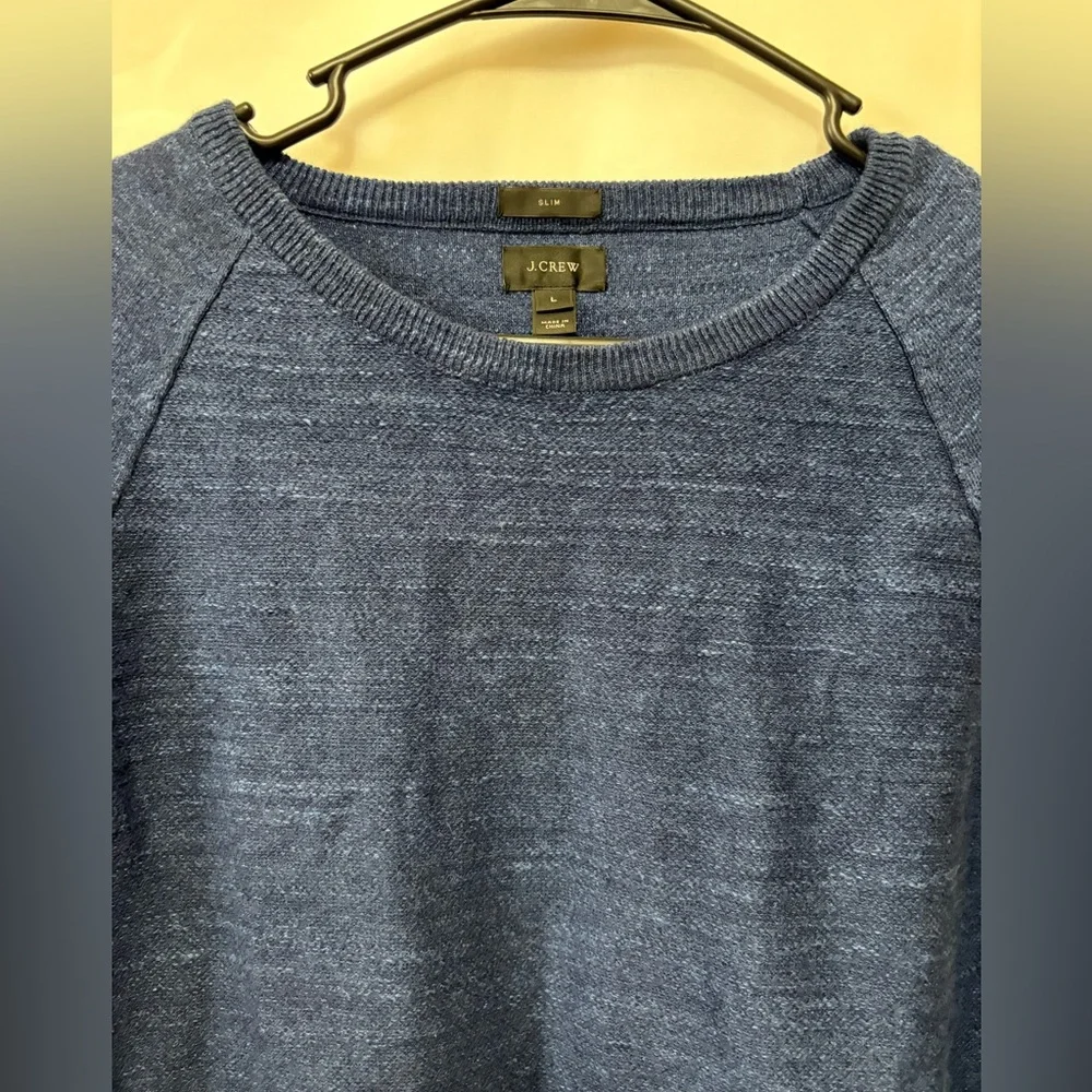 J. Crew Rugged Cotton Crew Neck‎ Pullover Sweater Size Large
